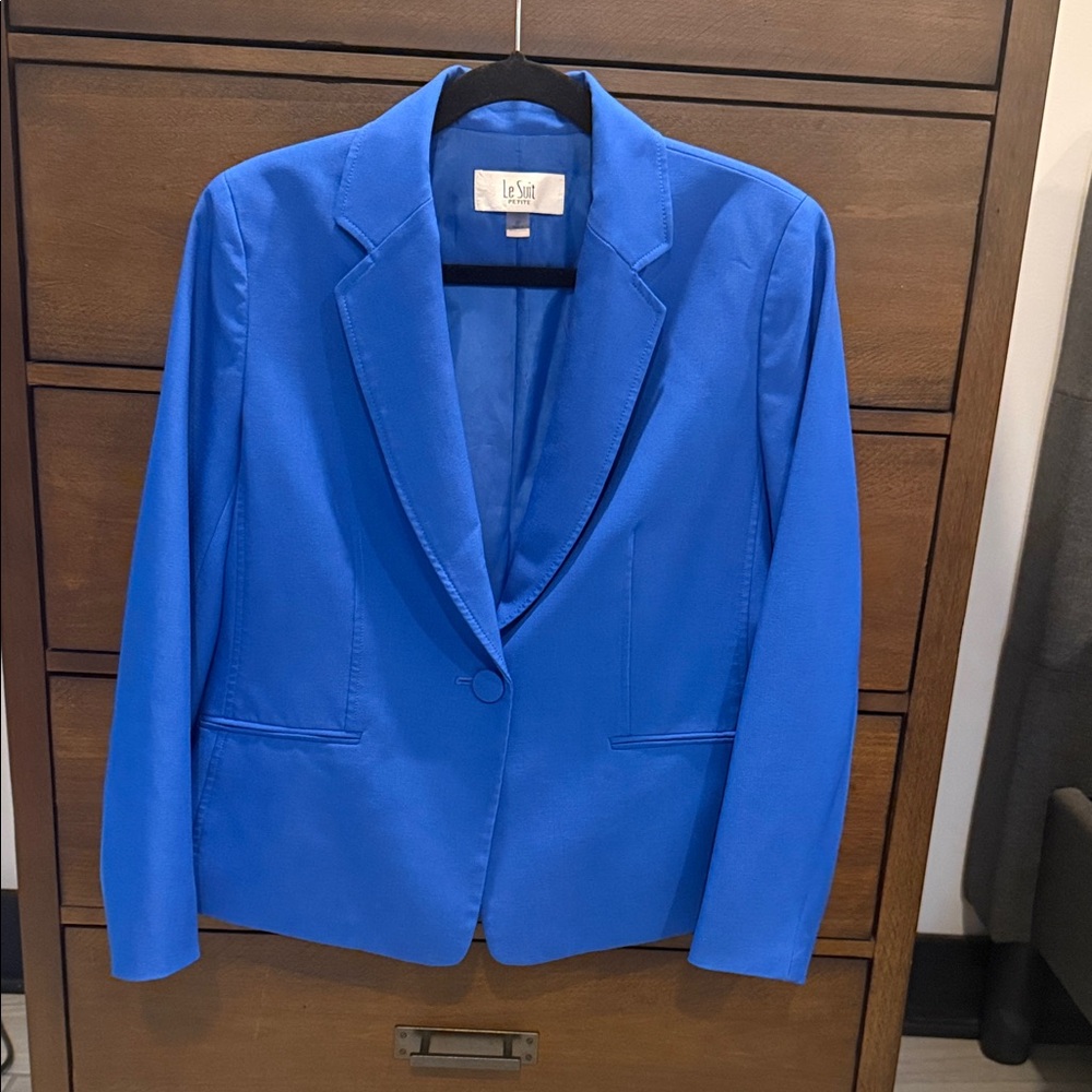 Le Suit Royal Blue Blazer and Pants I Suit I  Sz 8P